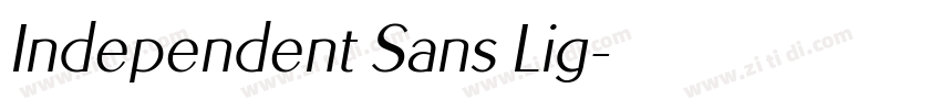 Independent Sans Lig字体转换